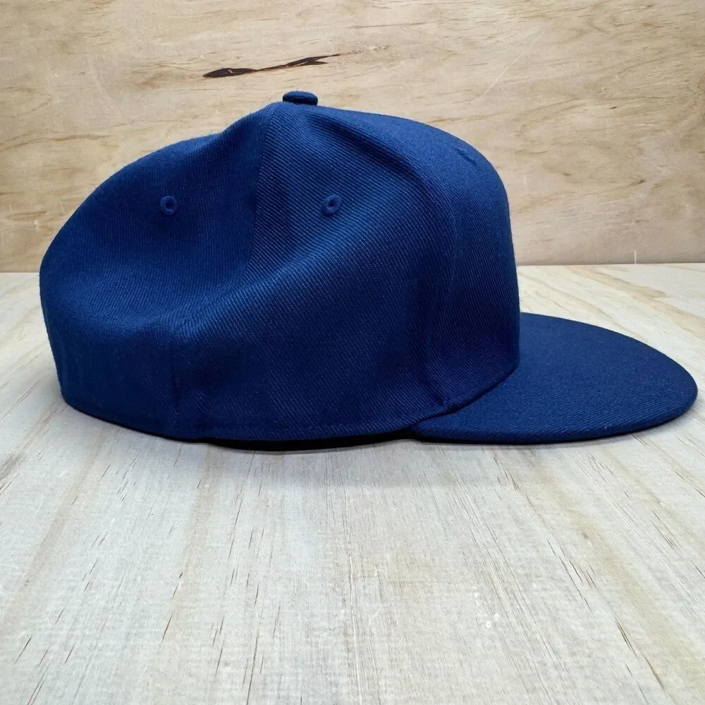 NEW L/XL UTEP Miners Adidas Flex Fit Flat Brim Fitted Cap Hat Blue